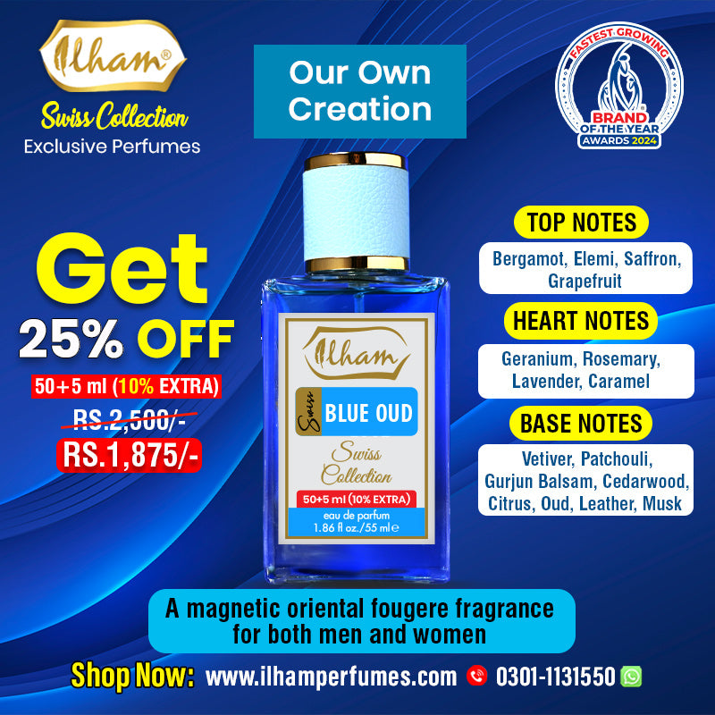 SWISS BLUE OUD 50 + 5 ML (10 % EXTRA)